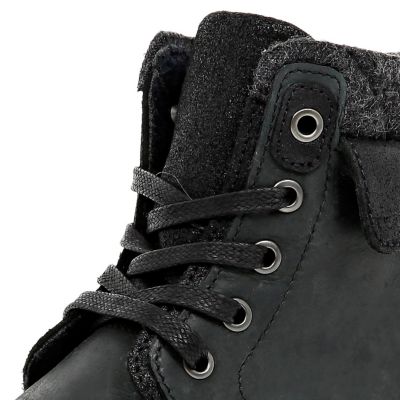 Boys black borg-lined worker boots